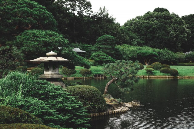 新宿御苑の日本庭園を英語で説明